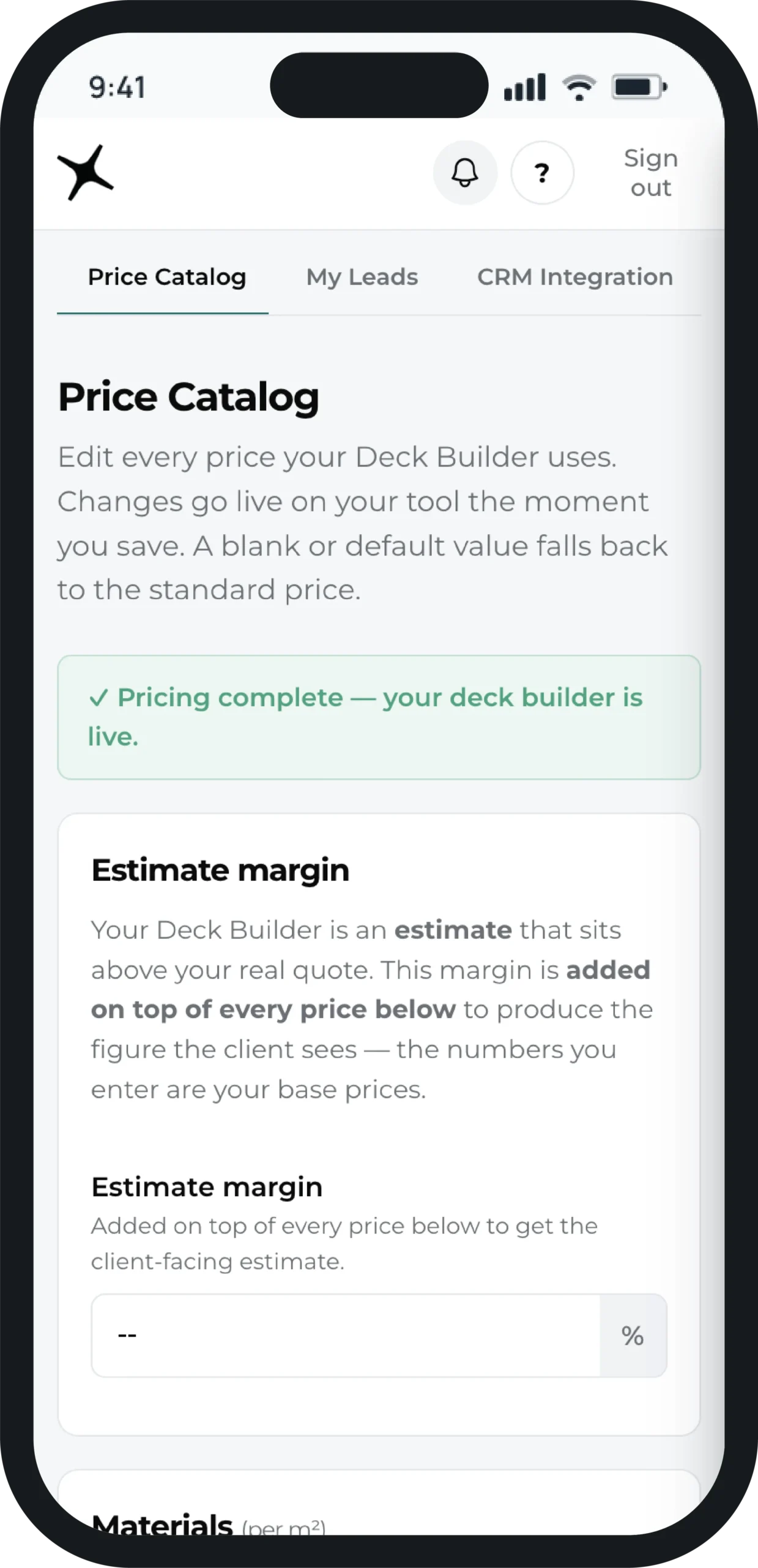 The Price Catalog in your portal, where you set your rates